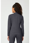 Pewter - Healing Hands Purple Label Women Scrub Jacket - Back View
