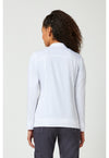 WHITE - Healing Hands Purple Label Women Scrub Jacket - Back View