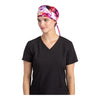 Leopard Inferno - White Cross Unisex Scrub Caps - Front View