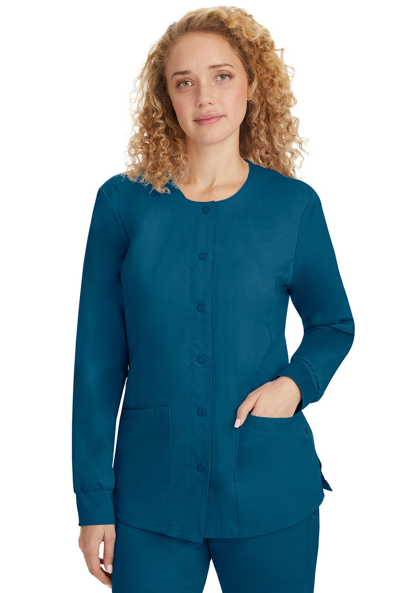 Caribbean - Healing Hands Purple Label Women Scrub Jacket - Front View