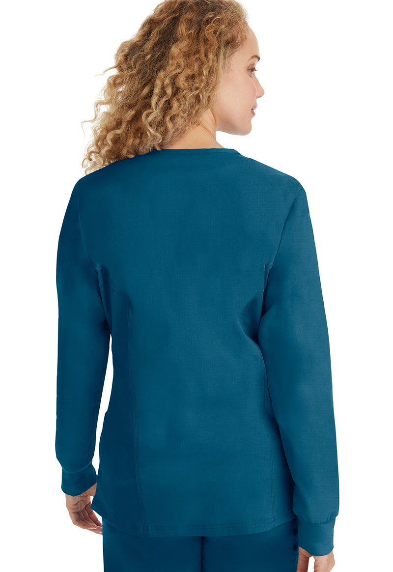 Caribbean - Healing Hands Purple Label Women Scrub Jacket - Back View