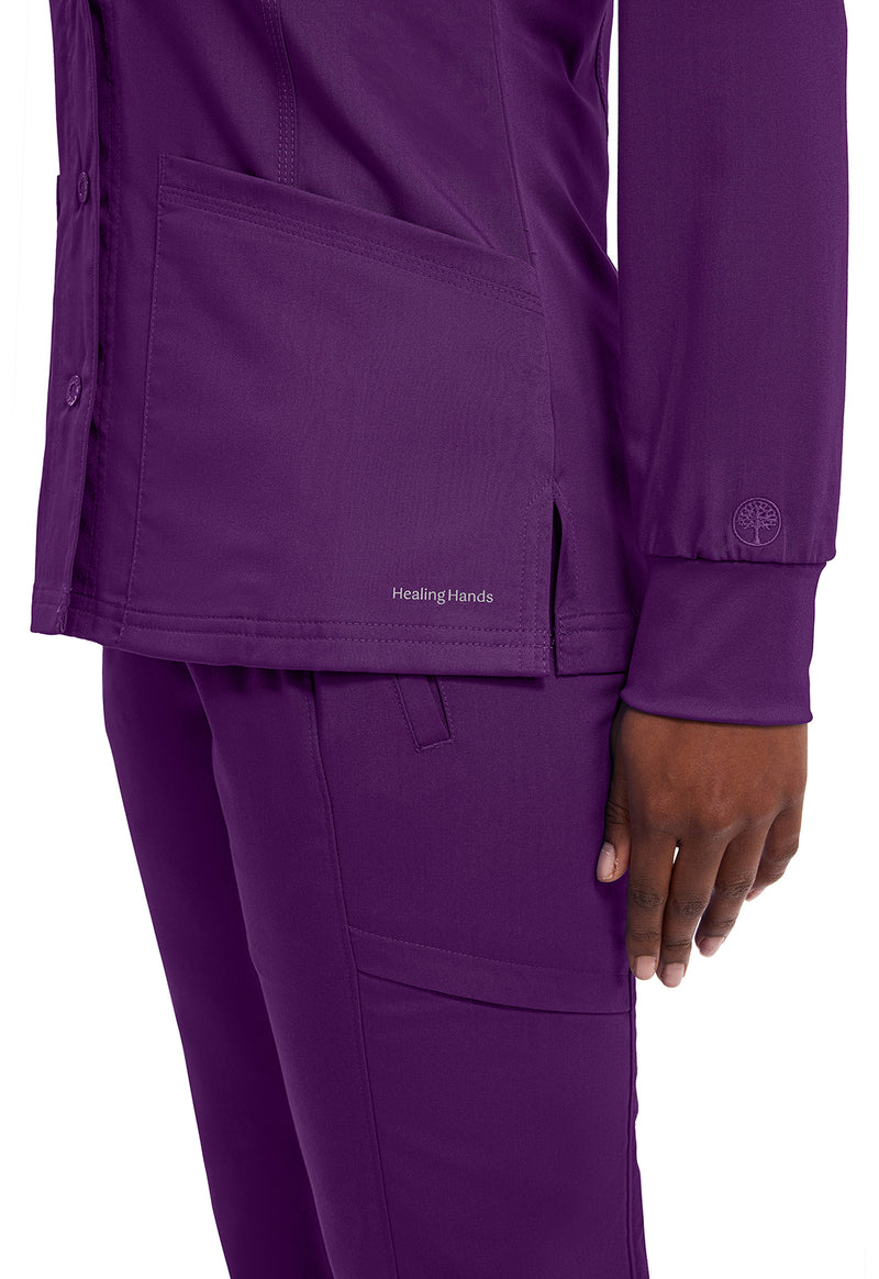 Eggplant - Women's Daisy Scrub Jacket (View 2)