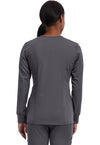 Pewter - Healing Hands Purple Label Women Scrub Jacket - Back View