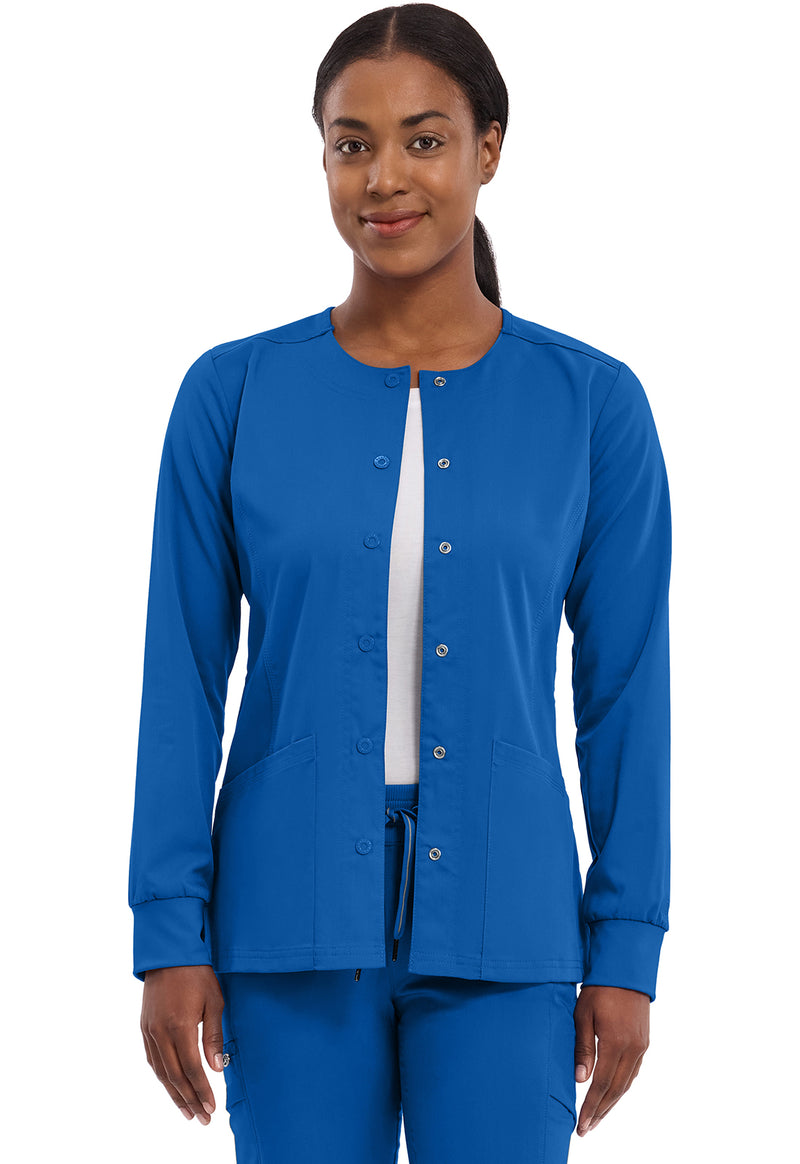 Royal - Healing Hands Purple Label Women Scrub Jacket - Front View