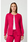 Carnation Pink - Healing Hands Works Women Scrub Jacket - Front View