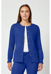 Galaxy Blue - Healing Hands Works Women Scrub Jacket - Front View
