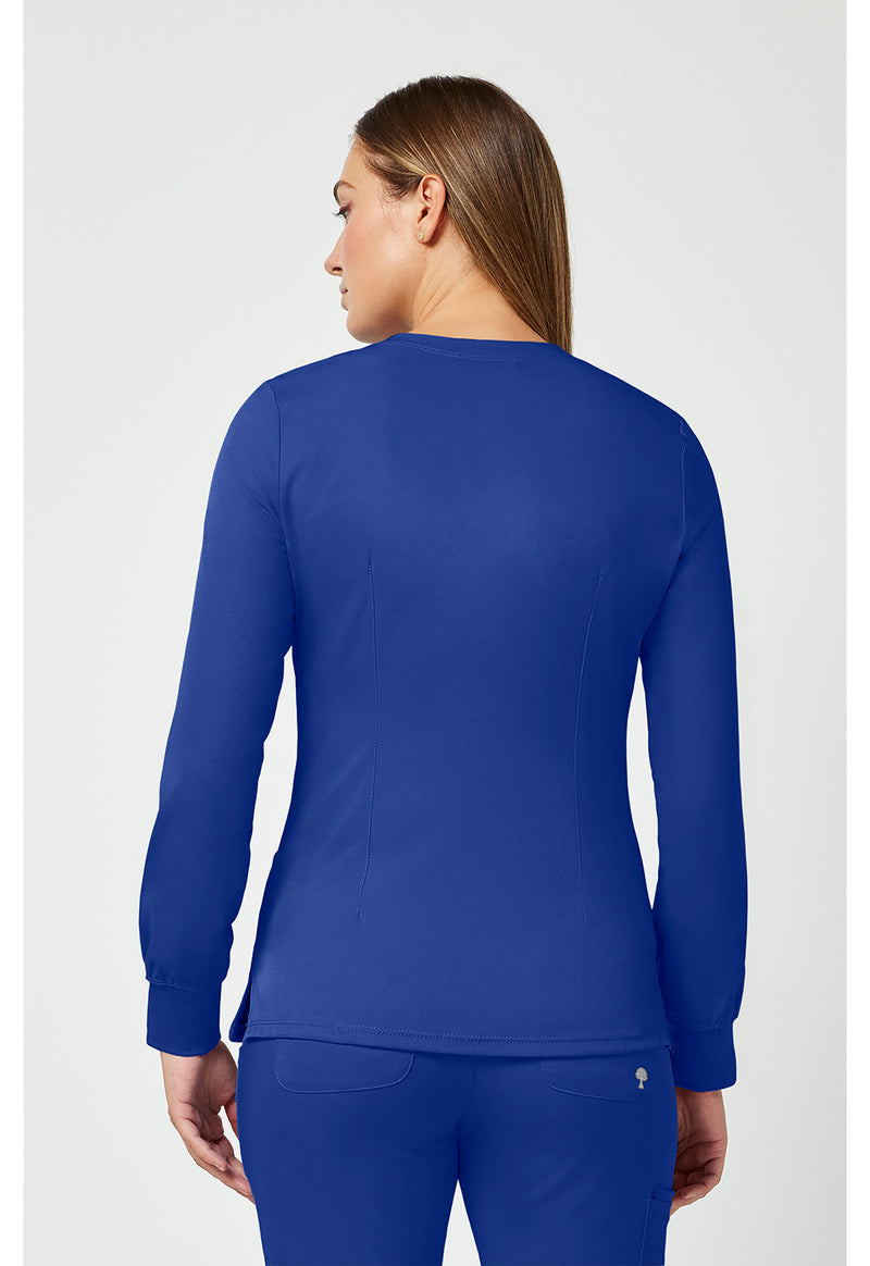 Galaxy Blue - Healing Hands Works Women Scrub Jacket - Back View