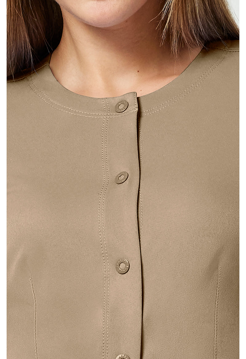 Khaki - Women's Megan Scrub Jacket (View 2)
