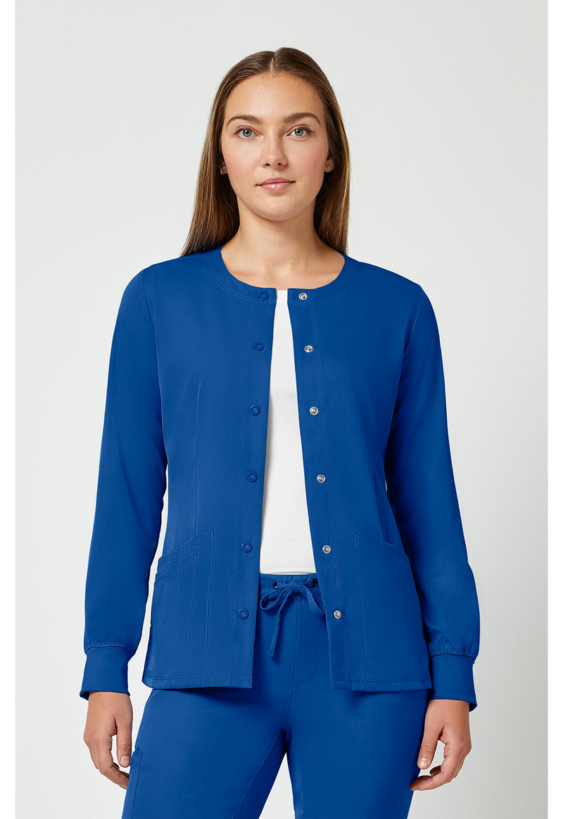 Royal - Healing Hands Works Women Scrub Jacket - Front View