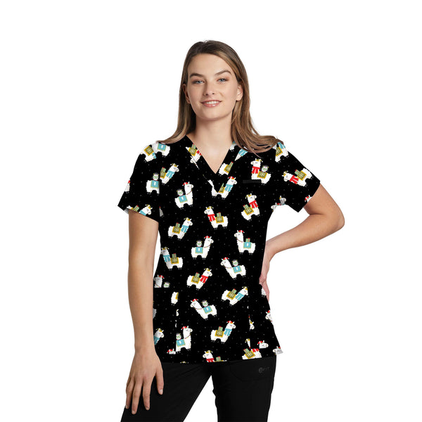 Women's Print Scrub Top