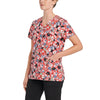 Country Flowers - White Cross Women's Scrub Tops - Side View