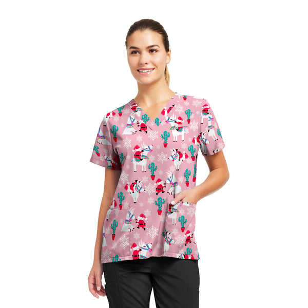 Women's Print Scrub Top
