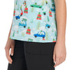 Detail - White Cross Women's Scrub Tops - Front View