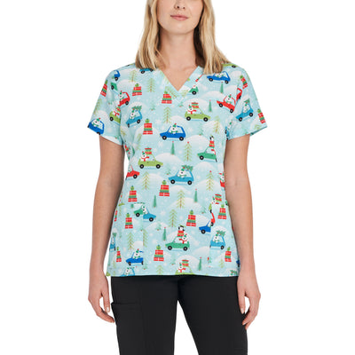 Women's Print Scrub Top
