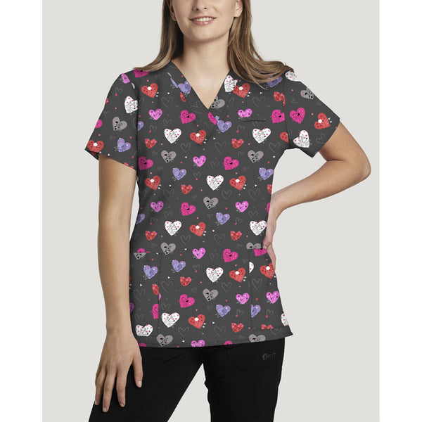 Women's Print Scrub Top