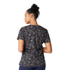 Puppy Playdate - White Cross Women's Scrub Tops - Back View