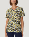 Sunshiny Day - White Cross Women's Scrub Tops - Front View
