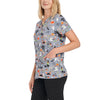 Spooky Animal Fun - White Cross Women's Scrub Tops - Side View