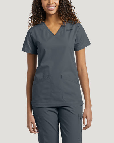Women's 2 Pocket V-Neck Scrub Top