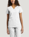 White - White Cross Core Women's 2 Pocket V-Neck Scrub Top for Nursing