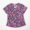 Spring In My Step - White Cross Women's Scrub Tops - Front View