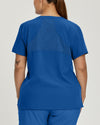 Royal Blue - White Cross FIT Women's 2 Pocket V-Neck Scrub Top for Nursing