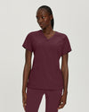Wine - White Cross FIT Women's 2 Pocket V-Neck Scrub Top for Nursing