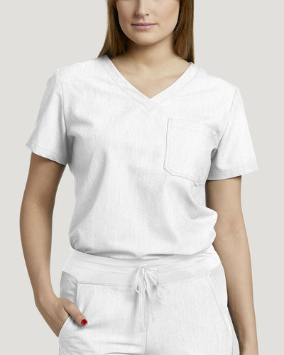 Women's 1 Pocket V-Neck Scrub Top