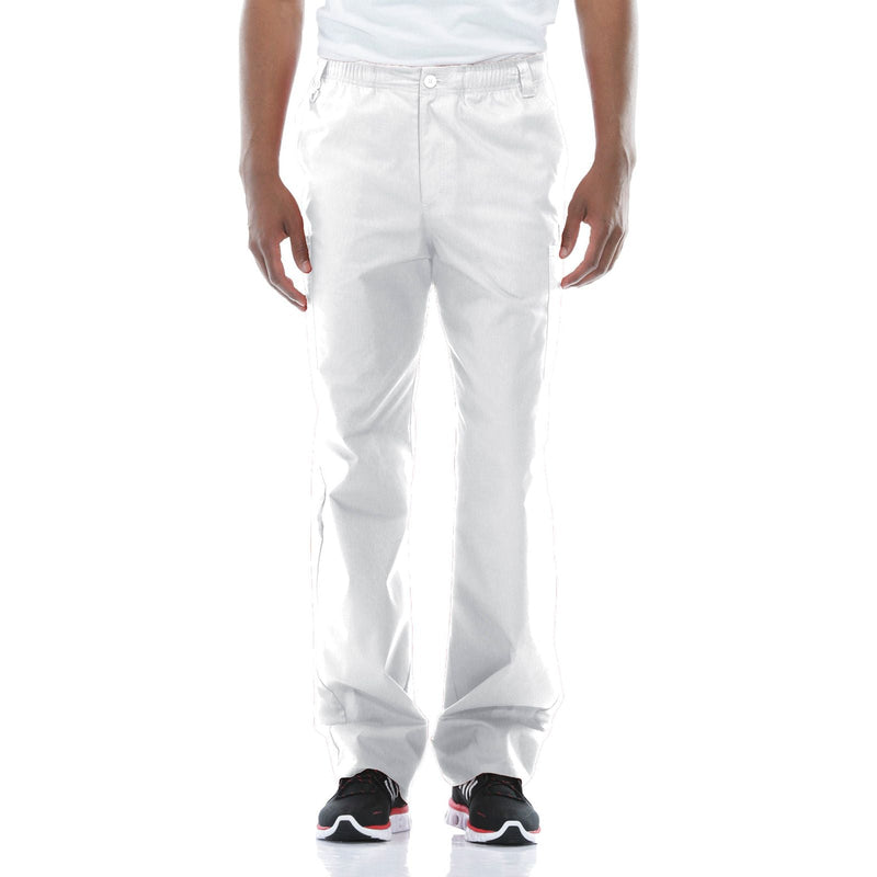 white - Men's Zip Fly Pull-On Pant