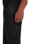 Black - Men's Zip Fly Pull-On Scrub Pants (View 2)