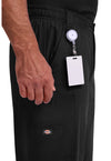 Black - Men's Zip Fly Pull-On Scrub Pants (View 3)