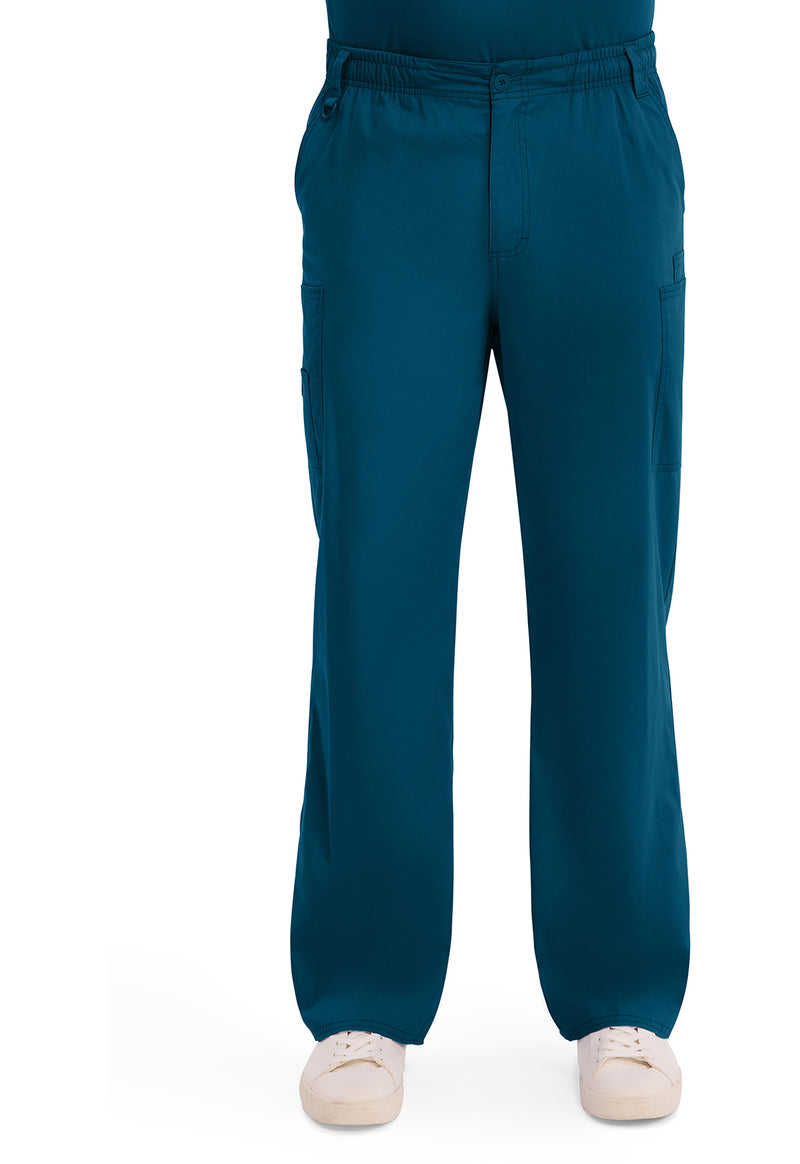 Caribbean Blue - Dickies EDS Signature Men Scrub Pants - Front View