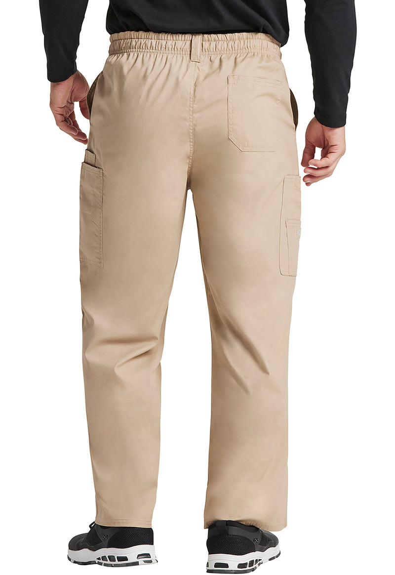 Dark Khaki - Dickies EDS Signature Men Scrub Pants - Back View