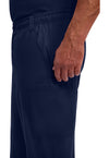 Navy - Men's Zip Fly Pull-On Scrub Pants (View 2)