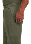 Olive - Men's Zip Fly Pull-On Scrub Pants (View 2)