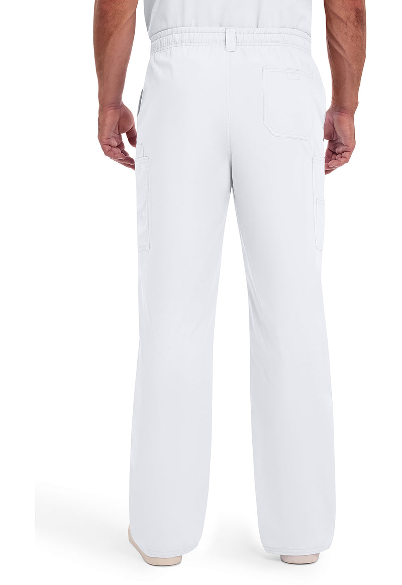 White - Dickies EDS Signature Men Scrub Pants - Back View