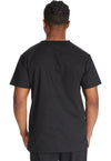 Black - Dickies EDS Signature Men Scrub Top - Back View