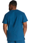 Caribbean Blue - Dickies EDS Signature Men Scrub Top - Back View