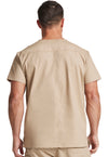 Dark Khaki - Dickies EDS Signature Men Scrub Top - Back View