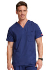Navy - Dickies EDS Signature Men Scrub Top - Front View
