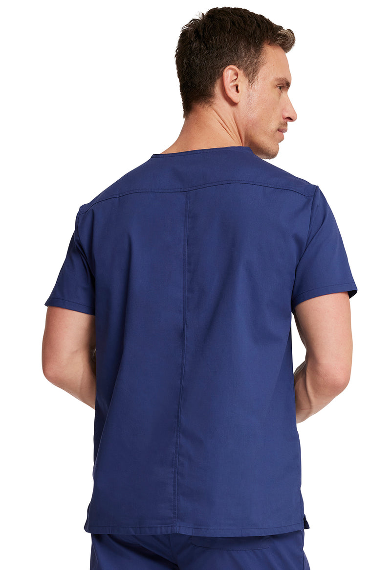 Navy - Dickies EDS Signature Men Scrub Top - Back View