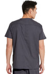 Pewter - Dickies EDS Signature Men Scrub Top - Back View