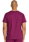 Wine - Dickies EDS Signature Men Scrub Top - Back View