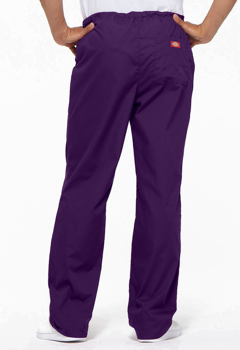 Eggplant - Dickies EDS Signature Unisex Scrub Pants - Back View