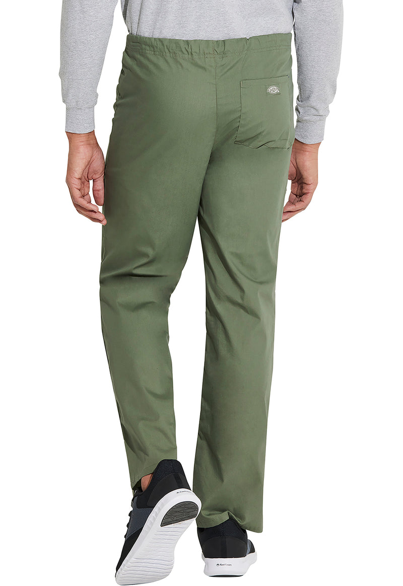 Olive - Dickies EDS Signature Unisex Scrub Pants - Back View