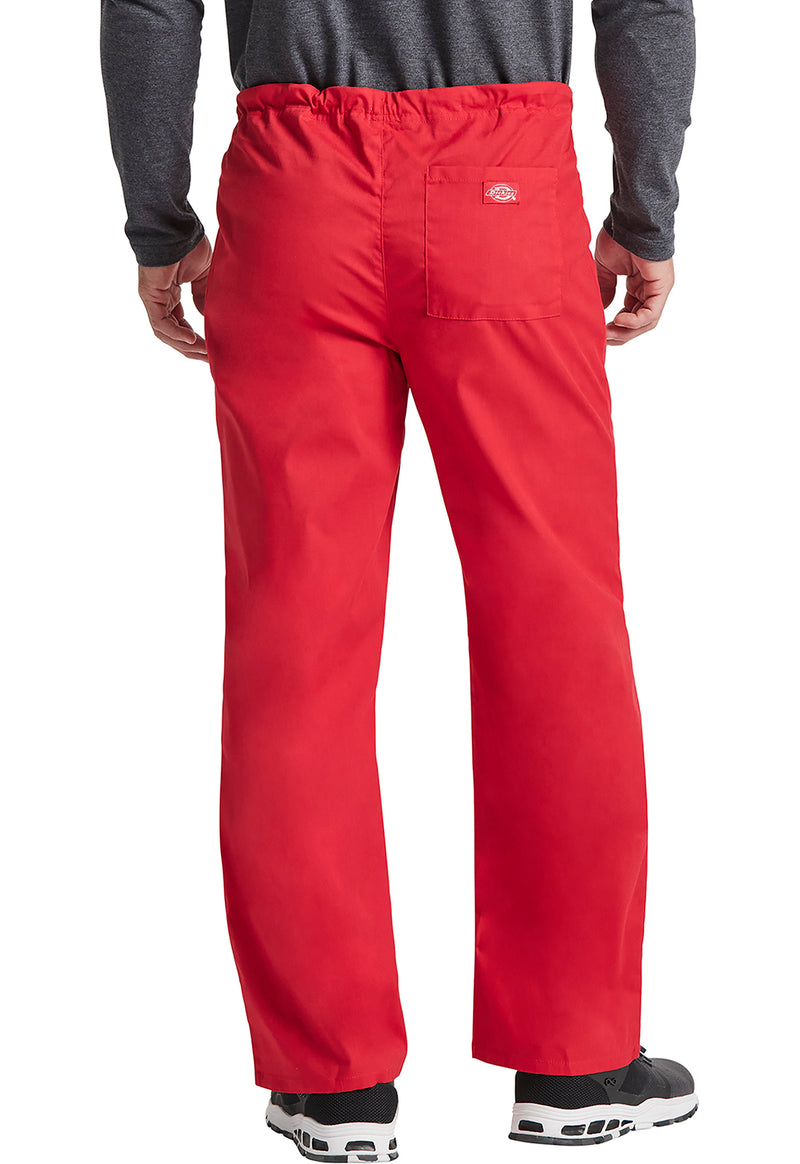 Red - Dickies EDS Signature Unisex Scrub Pants - Back View