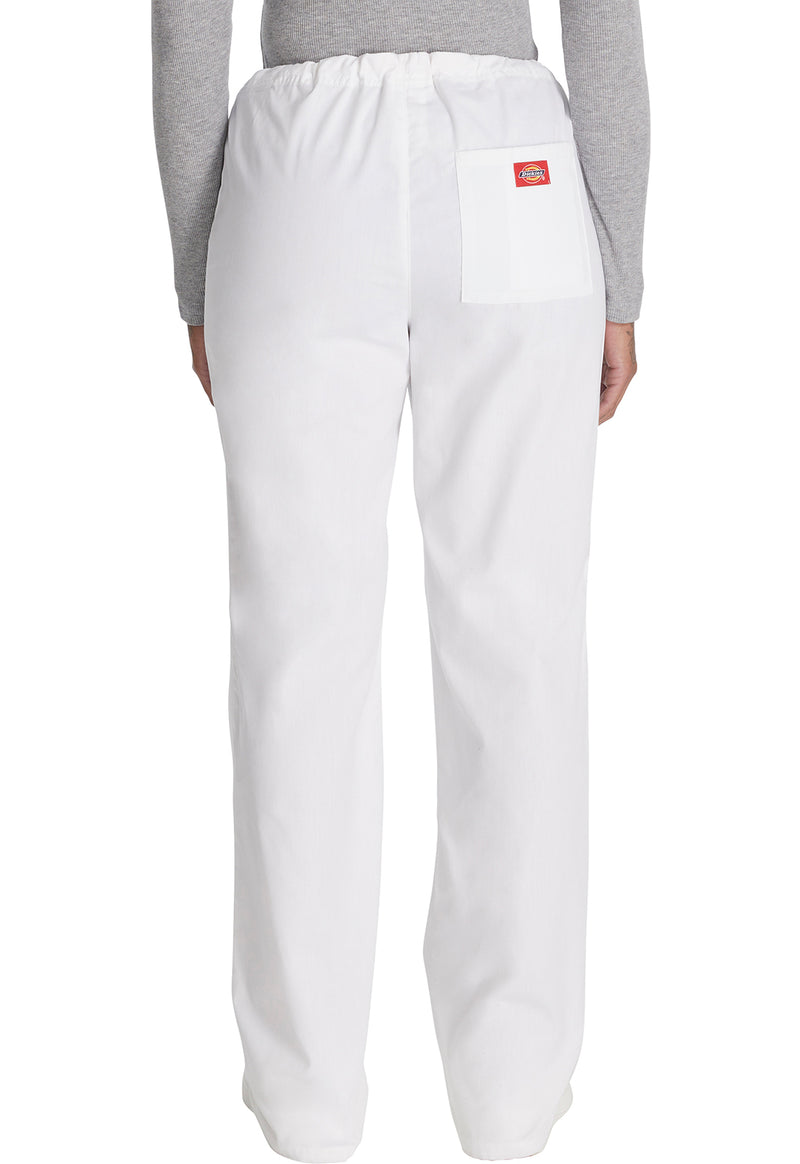 White - Dickies EDS Signature Unisex Scrub Pants - Back View