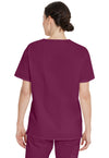 Wine - Dickies EDS Signature Unisex Scrub Top - Back View