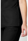 Black - Women's V-Neck Scrub Top (View 4)