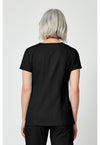 Black - Dickies EDS Signature Women Scrub Top - Back View